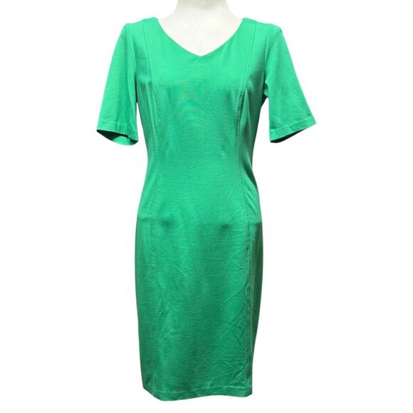 Talbots Short Sleeve Shift Dress Green 6 - Picture 1 of 5